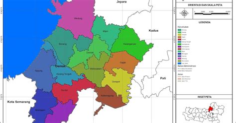 Peta Administrasi Kabupaten Demak Provinsi Jawa Tengah NeededThing