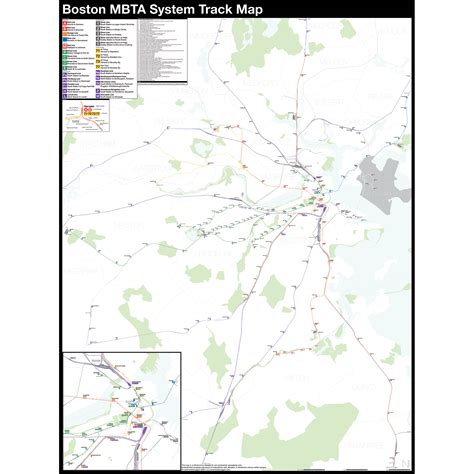 Boston Mbta System Track Map Vanmaps