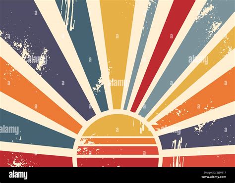 Vintage Card Sunrise Grunge Retro Background Design Sunset Textured