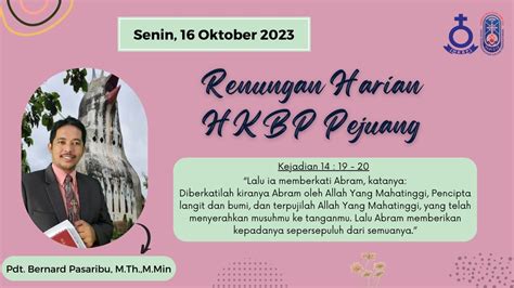 Hkbp Pejuang Bekasi Renungan Harian Oktober Kejadian