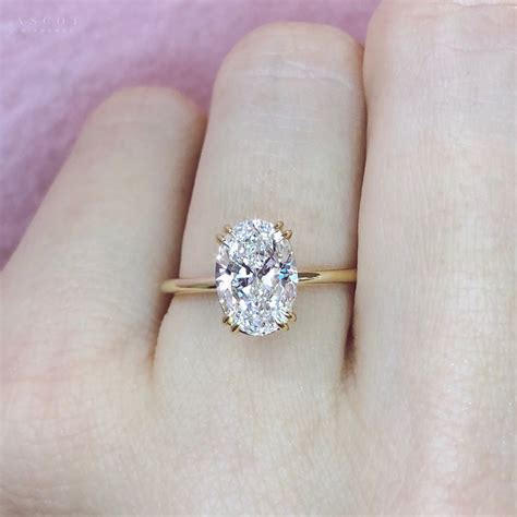 Oval Cut Diamond Gold Ring