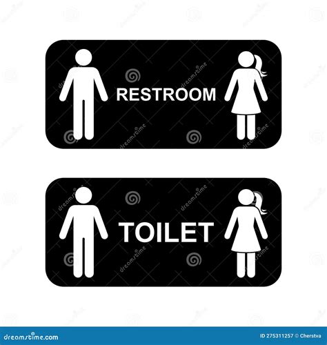 Public Toilet Restroom Icon Man Woman Vector Illustration Sign Symbol