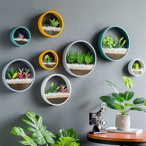 Some panels provide color or add patterns, while. Aliexpress.com : Buy Vase Metal Iron Art Solid Color Round Vase Artificial Flower Basket Wall ...