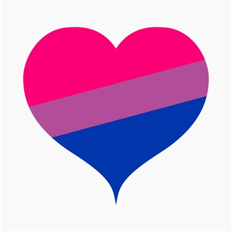 Heart Shaped Tilted Bisexual Pride Flag Prideme