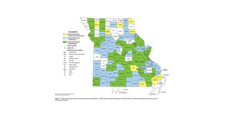 Mineral Commodity Producing Areas Of Missouri In 2014 Us Geological
