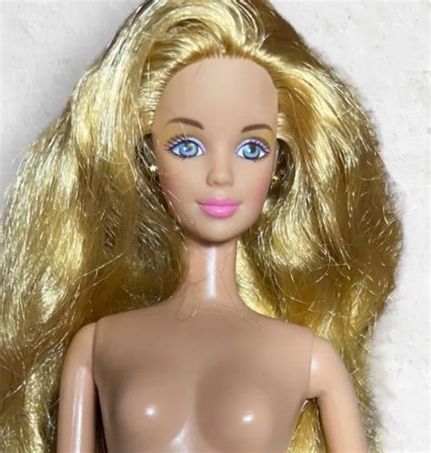 Barbie Nude Long Hair Golden Blonde Blue Eyes Mackie Face S Tnt Ooak