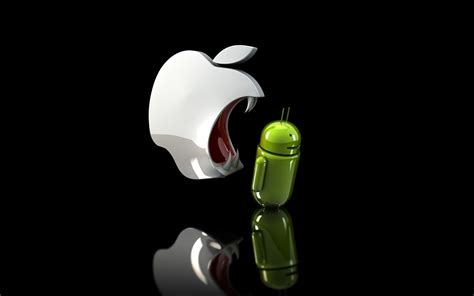Free Download Android Vs Apple Android Wallpaper Android Vs Apple