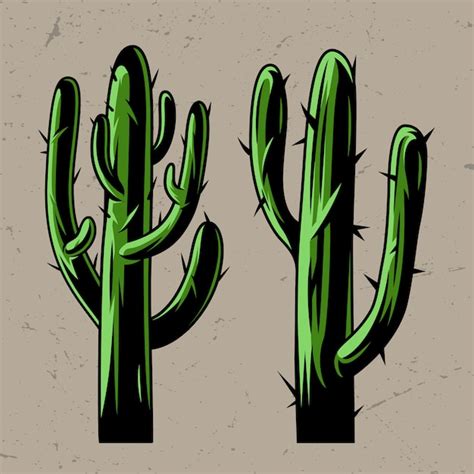 Concepto De Plantas De Cactus Verde Vector Gratis