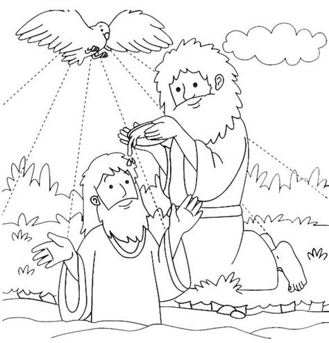Coloring Pages Jordans And Coloring On Pinterest For Jesus Baptism