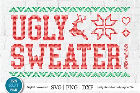Ugly Christmas Sweater Pattern Svg / Christmas Sweater Background Cut