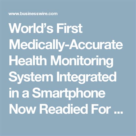 (integrated manasik monitoring system sdn. World's First Medically-Accurate Health Monitoring System ...