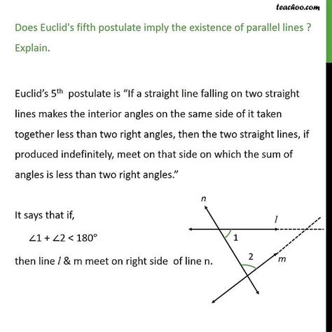 Question 2 Does Euclids Fifth Postulate Imply Existence