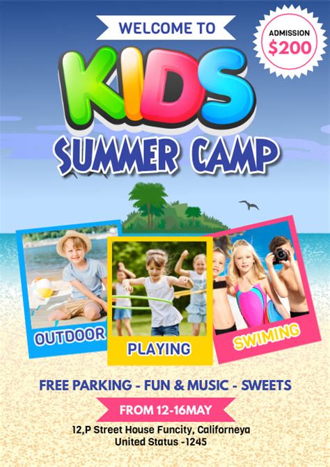 Copy Of Kids Summer Camp Postermywall