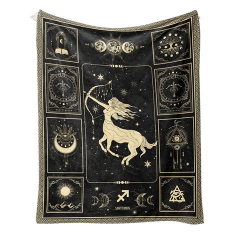 boho horoscope blanket ancient astrology witchcraft soft throw blanket constellation fleece