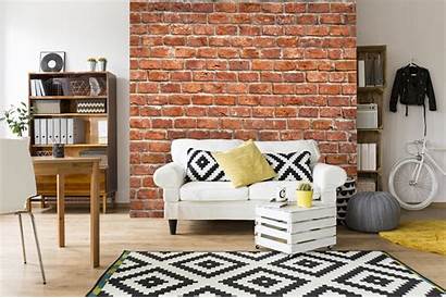 Feature Brick Wall Effect Wallsauce Living Rooms