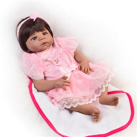 55cm Full Silicone Body Reborn Baby Girl Doll Toys 22inch
