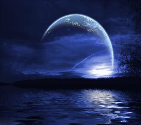 Moon Nature Night Ocean Hd Wallpaper Peakpx