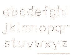 Lower case alphabet trace worksheet for pre-k