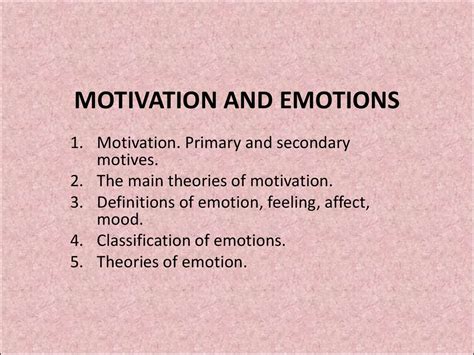 Motivation And Emotions Online Presentation