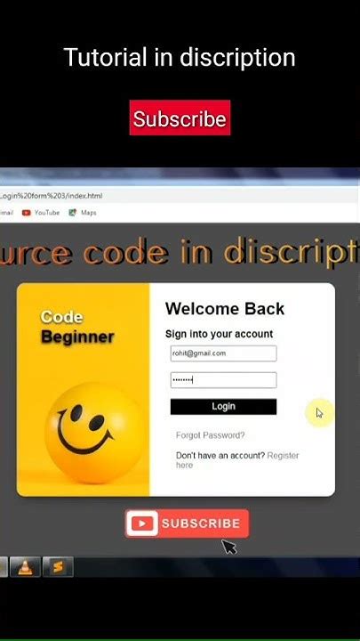 Attractive Login Form Using Html And Css Youtube