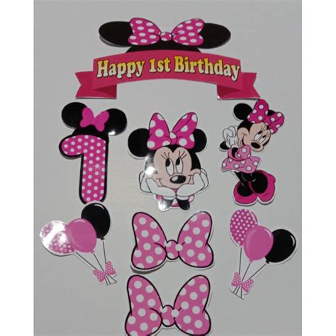 Minnie Mouse Cake Topper Set Shopee Philippines