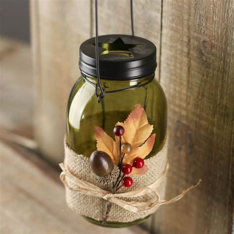 Fall Harvest Mason Jar Tea Light Candle Holder New Items Mason Jar