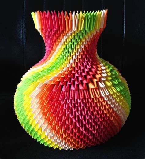 3d Origami Vase By Origamilanddeco On Etsy 3500 с изображениями