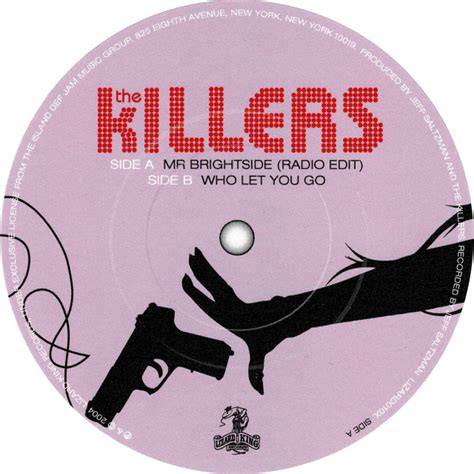 The Killers Mr Brightside Reproduction Record Label Sticker