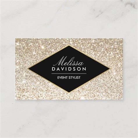 Champagne Gold Glitter And Glamour Business Card