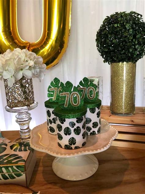 Leaf Green Party Birthday Party Ideas Photo 3 Of 13 70th Birthday