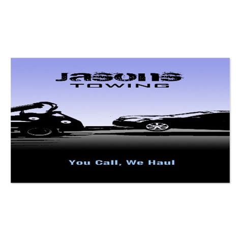 Customize your business card stickers with dozens of themes, colors, and styles to make an impression. Towing Business Cards | Zazzle