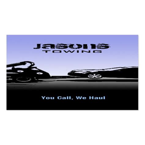 Towing business cards at first sight simple, but in fact very dangerous and responsible event. Towing Business Cards | Zazzle