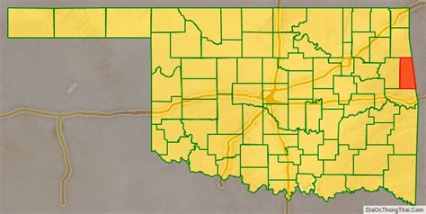 Map Of Adair County Oklahoma Địa Ốc Thông Thái