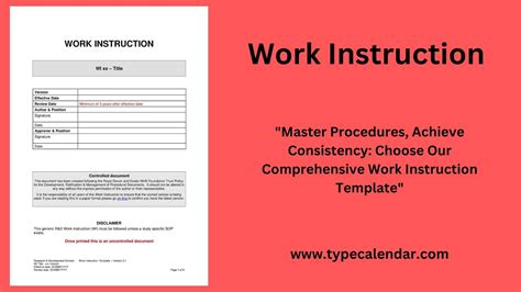 Free Printable Work Instruction Template Keep Your Team On Track