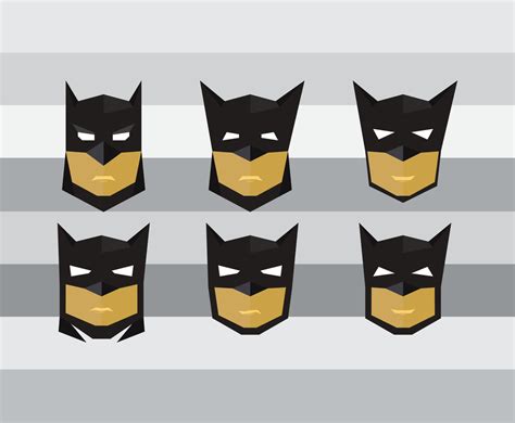 Batman Mask Cute Flat Vector Vector Art And Graphics