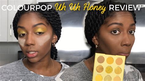 uh uh honey colourpop eyeshadow palette makeup tutorial and review niara alexis youtube