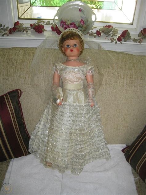 1950s Vintage Betty The Beautiful Bride Doll 30 Vinyl Wedding Gown