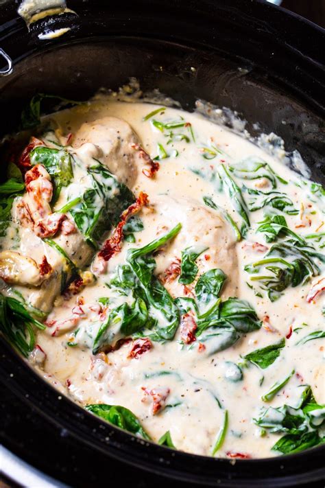 Slow Cooker Creamy Tuscan Chicken Spicy Southern Kitchen