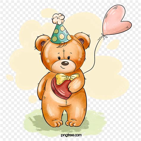 Teddy Bear Birthday Png Picture Cartoon Style Birthday Teddy Bear