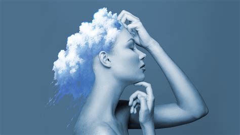 Wallpaper Women Clouds Smoke Profile Blue Hair Cloud Hand