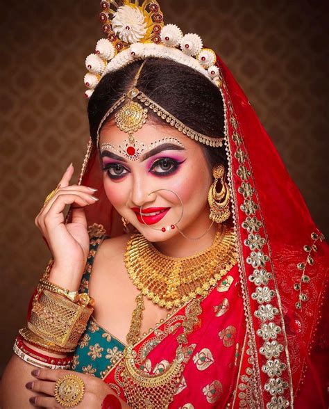 Bengali Bridal Makeup Indian Bride Makeup Indian Bridal Bengali Bride Bengali Wedding