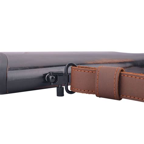 Khaki Canvas Leather Rifle Sling Shotgun Shoulder Straps For Shooting
