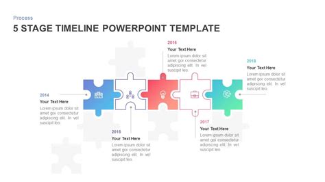 Animated 5 Stage Timeline Template For Powerpoint