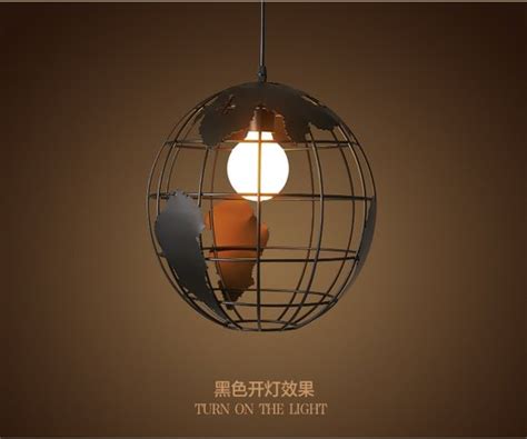 Industrial Round Iron Pendant Light Metal Diy Loft Globe