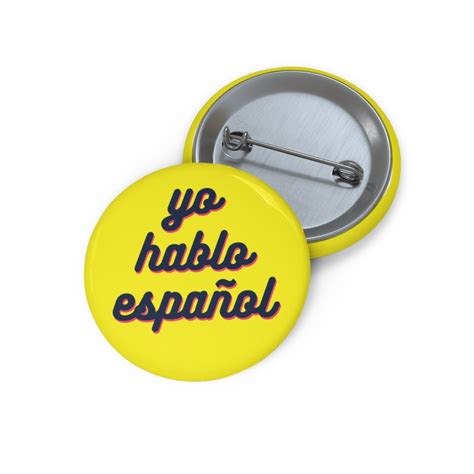 Pin Yo Hablo Español Hablo Español Amarillo Etsy