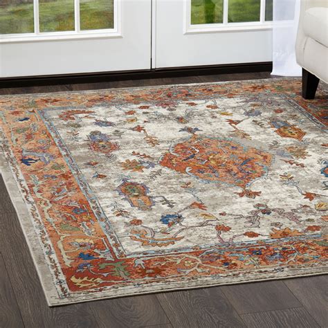 Allen + roth nicola 8 x 10 gray indoor medallion bohemian/eclectic area rug | 92248 60110 096120. Overstock.com: Online Shopping - Bedding, Furniture ...