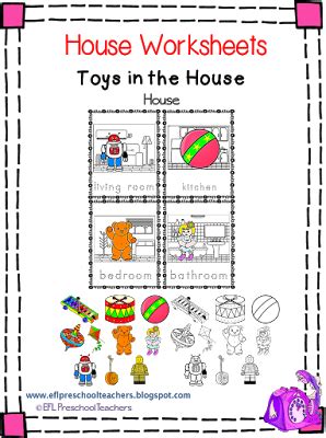 ESL/EFL Preschool Teachers: House Worksheets for the Preschool ELL | Preschool teacher ...