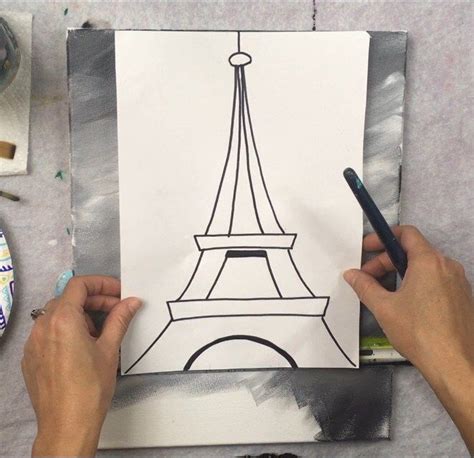 How To Paint An Eiffel Tower Eiffel Tower Painting Eiffel Tower