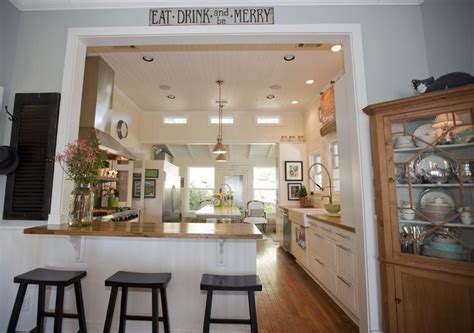 The owners of this truckee, ca home wanted to be able to use both their indoor and outdoor space while entertaining. farmhouse kitchen with pass through breakfast bar - Google ...