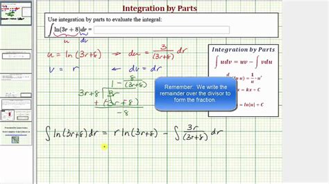 How do you find indefinite integrals? Ex: Evaluate a Indefinite Integral Using Integration by ...